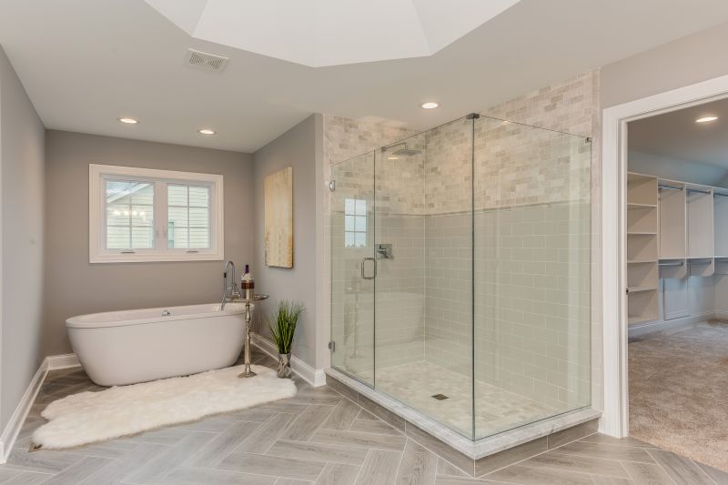 Glass Panel Shower with Floor-to-Ceiling Windows